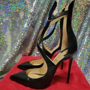 Christian Louboutin Black Strappy Heels